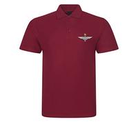 The Parachute Regiment Paratrooper Paras Insignia Mens Embroidered Polo Shirt British Army Military Embroidery (UK, Alpha, 3XL, Regular, Regular, Maroon)