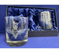 The Parachute Regiment Twin Whisky & Spirits Tumblers in Presentation Box