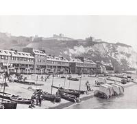 The Parade showing Dover Castle Dover Kent England seen here in the 19th century. From Around The Coast An Album of Pictures from Photographs of the Chief Seaside Places of Interest in Great Britain