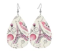 The Paris Tower And A Bicycle Drop Earrings For Women, Artistic Star Earrings, Contemporary Dangle Jewelry For Parties And Social