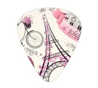 The Paris Tower And A Bicycle Premium Bass Electric Guitar Picks,Guitar Plectrum For Unparalleled Musical Experience