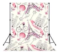 The Paris Tower and a Bicycle Print Backdrop Background for Photography Portrait Photoshoot,Photo Studio Prop and Party