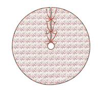 The Paris Tower And A Bicycle Print Christmas Tree Skirt Holiday Decor Xmas Mat Festive Halloween Parties Accessory