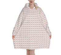 The Paris Tower And A Bicycle Print Cozy Blanket Hoodie Oversized Wearable For Winter Christmas New Year Celebrations
