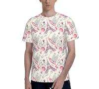 The Paris Tower and a Bicycle Print Men Short Sleeve T-Shirt Soft Casual Office Gym Summer Office Environments Wear Black