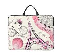 The Paris Tower And A Bicycle Print Notebook Bag Lightweight Waterproof Laptop Case Sleeve For School Office Travel