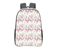 The Paris Tower And A Bicycle Print School Transparent Backpack Pvc Clear Bag Daily Necessities Work Travel Boys Girls