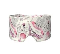 The Paris Tower and A Bicycle Print Sleep Eye and Ear Muffs Soft Blackout for Adults Kids Comfortable Travel Nap Aid