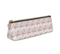 The Paris Tower and a Bicycle Print Stylish Pencil Case Large Capacity 8.3 x 2.2 x 2.4In Triangle Pouch Daily Essentials