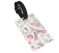 The Paris Tower and a Bicycle Printed Backpack ID Labels Versatile Suitcase Tags for Golf Bags and Musical Instrument