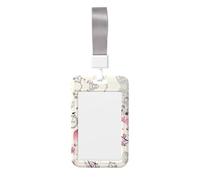 The Paris Tower and A Bicycle Vertical Id Card Badge Holder with Neck Strap, Printed Waterproof Name Card Holder for Work Office Nurse School