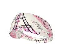 The Paris Tower And A Bicycle Workout Sweatbands Adjustable Hairband For Basketball,Fitness Athletics Football, Yoga