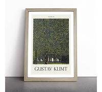 The Park by Gustav Klimt Framed Wall Art Picture Print - Canvas Painting - Modern Home Décor Poster - Ready to Hang for Living Room Bedroom Kitchen - Oak A2 (48 x 66 cm)