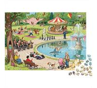 The Park‘s One Day of Anarchy Wooden Jigsaw Puzzle Waterproof 1000 Piece Puzzles for Adults Colourful Challenging Games