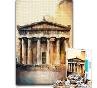 The Parthenon Nashville Colourful Wooden Puzzle for Adults, 1000 Pieces | Jigsaw Puzzle for Adults: gift for adults who enjoy detailed hobbies, quiet evening activity.