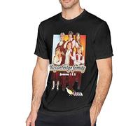 The Partridge Family Men Crew Neck T-Shirts Casual Tops Tee Black Golf Cotton(Small)
