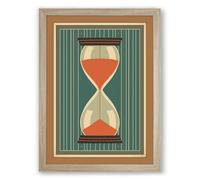The Passing Hours Retro Framed Wall Art Print A2 (59.4×42cm) Oak, Wall Decor for Living Room, Bedroom, Office & Home, Ready to Hang, Art Gift