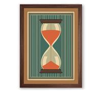 The Passing Hours Retro Framed Wall Art Print A3 (42×29.7cm) Walnut, Wall Decor for Living Room, Bedroom, Office & Home, Ready to Hang, Art Gift