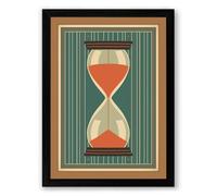 The Passing Hours Retro Framed Wall Art Print A4 (29.7×21cm) Black, Wall Decor for Living Room, Bedroom, Office & Home, Ready to Hang, Art Gift