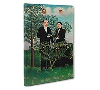 The Past And The Present By Henri Rousseau Canvas Print | Gallery Wrapped 30mm Frame Wall Art | 30x20 inches | Ready to Hang | Classic Picture | Living Room Bedroom Lounge Office