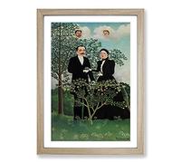 The Past and The Present by Henri Rousseau Framed Print | A2 Oak Framed Wall Art | Ready to Hang | Modern Nature Picture | Living Room Bedroom Lounge Office