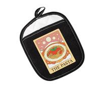 The Pasta Pot Holder Spaghetti Oven Mitt The Pasta Tarot Card Gift Pasta Lover Gift (The Pasta Black)