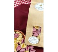 THE PASTA TREE - Aberdeenshire Pumpkin and Beetroot Conchiglie Artisan Pasta - Naturally dried - Made in Scotland - Sustainable - 330g - Vegetable Shells