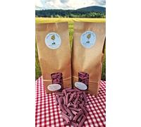 THE PASTA TREE - Beetroot Maccheroni Artisan Pasta - Naturally dried - Made in Scotland - Sustainable - 350g - Macaroni with vegetables