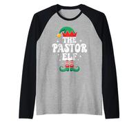 The Pastor Elf Funny Christmas Matching Family Group Raglan Baseball Tee