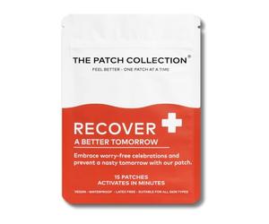 The Patch Collection® - Party Recovery & Relief Patch for a Night Out, Plant Powered, Sustained Release with NAC, Vitamin B1, B2, B3, Turmeric, 100% Natural & Vegan, Latex Free (Pack of 15)