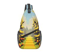 The path leading to the sky Cross Chest Bag Diagonally Men Women Crossbody Shoulder Bag Casual Fashion Travel Bag Sling Backpack