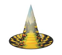The path leading to the sky Halloween Witches Hats Witch Headbands Wizard Hat Costume Accessories Cosplay for Party Masquerade Foldable 2 PCS