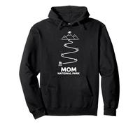The Path of Motherhood Mom National Park Line Art Minimalist Pullover Hoodie
