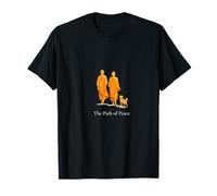 The Path of Peace - Monks Walking in Mindfulness T-Shirt