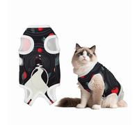 The Path Through The Dense Forest Dog Surgery Suit Recovery Suit, 100% Cotton Breathable Full Body Dog & Cat Surgical Suit with Cute Prints, Male & Female Pets Large