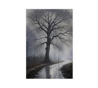The Path Through The Forest of Melancholy Mists- A Landscape Artwork Canvas Poster Wall Art Decor Print Picture Paintings for Living Room Bedroom Decoration 12x18inch(30x45cm)