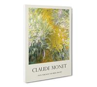 The Path Through The Irises By Claude Monet Canvas Print | Gallery Wrapped 30mm Frame Wall Art | 20x14 inches | Ready to Hang | Impressionist Landscape Picture | Living Room Bedroom Lounge Office
