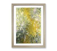 The Path Through The Irises By Claude Monet Classic Painting Framed Print | A4 Oak Framed Wall Art | Ready to Hang | Classic Historical Picture | Living Room Bedroom Lounge Office