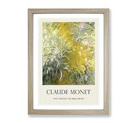 The Path Through The Irises By Claude Monet Exhibition Museum Painting Framed Print | A2 Oak Framed Wall Art | Ready to Hang | Modern Historical Picture | Living Room Bedroom Lounge Office