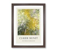 The Path Through The Irises By Claude Monet Exhibition Museum Painting Framed Print | A2 Walnut Framed Wall Art | Ready to Hang | Modern Historical Picture | Living Room Bedroom Lounge Office
