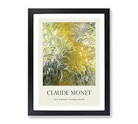 The Path Through The Irises By Claude Monet Exhibition Museum Painting Framed Print | A4 Black Framed Wall Art | Ready to Hang | Modern Historical Picture | Living Room Bedroom Lounge Office