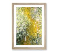 The Path Through The Irises by Claude Monet Framed Print | A2 Oak Framed Wall Art | Ready to Hang | Modern Historical Picture | Living Room Bedroom Lounge Office