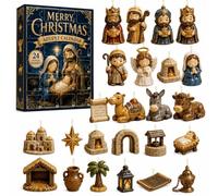 The Path to Bethlehem Advent Calendar 2026, 24 Days Countdown Calendar，#A | Nativity Advent Calendar Scene, 2D Acrylic Ornaments Filled with Faith 24-Day Bethlehem Trip Christmas Religious Countdown