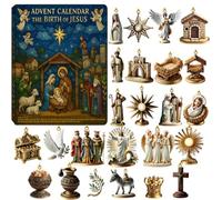 The Path To Bethlehem Advent Calendar 2026, Nativity Advent Calendar，B | Christian Advent Calendar 2026,24 Ornaments Filled With Faith 24-Day Bethlehem Trip Christmas Countdown For Home Decor