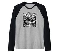 The Patient Forager Pick Feast Foraging Gift Fungi Nature Raglan Baseball Tee