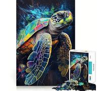 The Patient Turtle 1000 Piece Jigsaw Puzzles for Adults Jigsaw Thought Toy Indoor Fun Accurate Edge Art Collectible (38x52cm)