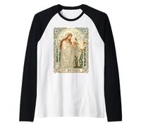 The Patroness Saint of Dairy Workers St Brigid Raglan Baseball Tee