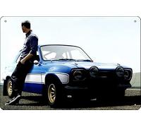 the paul walker Poster 8 x 12 Inch Funny Metal Tin Sign Game Room Man Cave Wall Decor