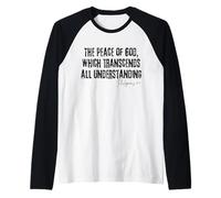 The Peace of God Philippians 4:7 Bible Verse Understanding Raglan Baseball Tee