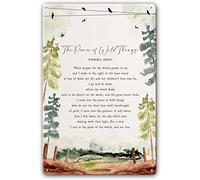 The Peace of Wild Things Poem Metal Tin Sign by Wendell Berry Quote Poster Kitchen Artwork for Bedroom Modern Farmhouse Bathroom Decorative Wall Prints 8"x12"